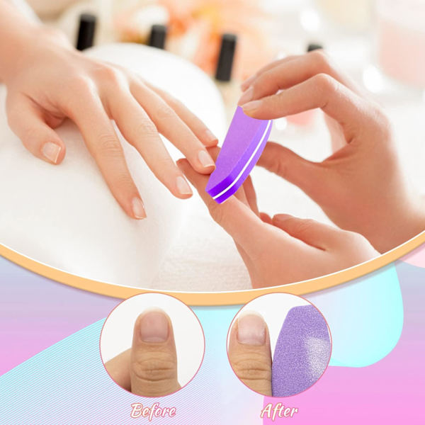 Neglebufferblokke, 20 stykker Mini Gel Neglebuffer, Professionel