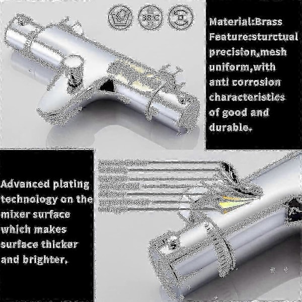 Termostatisk Duschblandare, Termostatisk Duschkran, Termostatisk Duschstång För Badrumsduschsystem