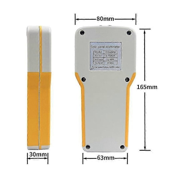 Tickas 1600W Fotovoltaisk Panel Multimeter Solcellepanel Tester Enhet Maksimal Effekt Testing