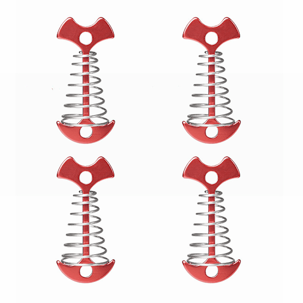##/Tältpinnar i aluminiumlegering med fiskbensdesign, 5-pack, däckförankringsstavar, campingtältpinnar med fjäderspänne för utomhusvandring, fisketillbehör##/