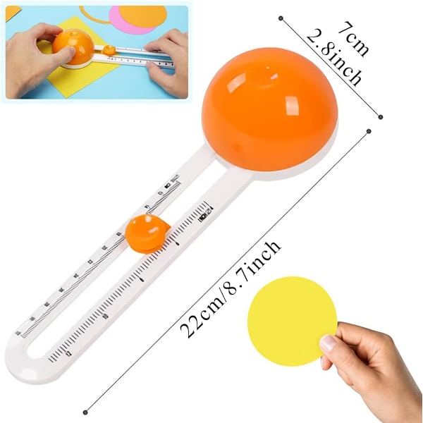 ##/Sirkel Papirkutter (Oransje) Papirsirkel Kutte Maskin Rotasjon##/