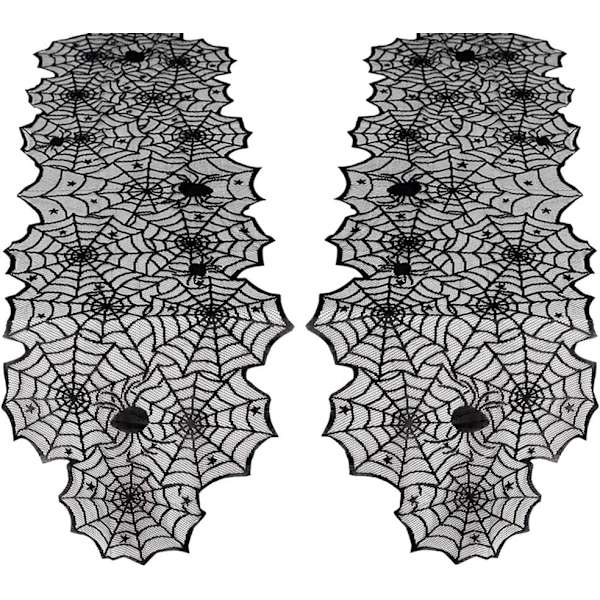 Halloween Bordløber 2 Stykker 18x72 Tommer Spindelvæv Bordløber