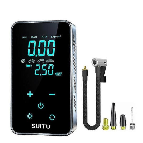 Portabel Elektrisk Bil Luftpump Mini Däck Uppblåsbar Pump Inflator Luftkompressorpump för Bil Moto