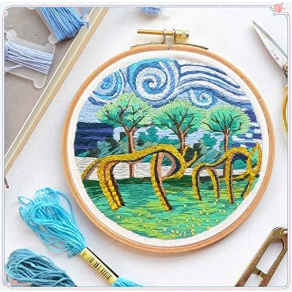 150 Färgade Broderitrådar Set 172 Stycken för Korsstygn
