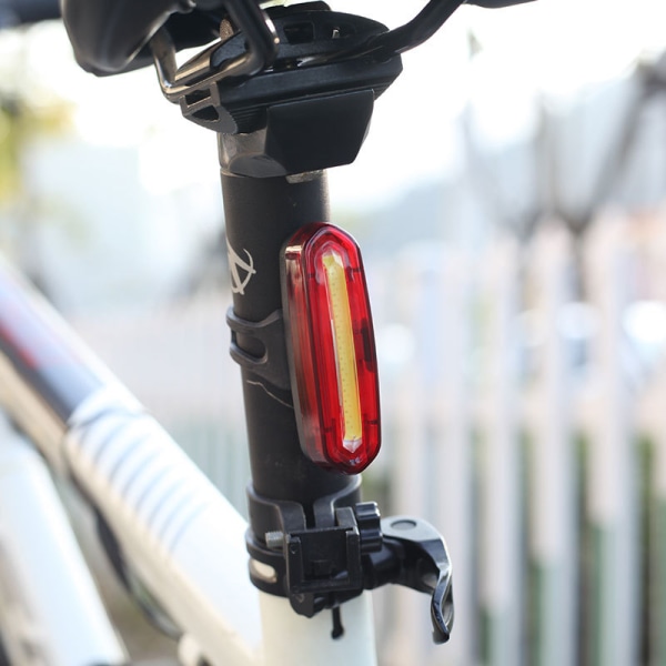 USB rechargeable waterproof warning tail light mountain bike