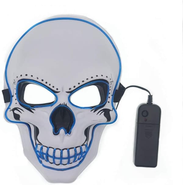 LED Mask, Halloween Mask EL Wire Mask Ljus Horror Mask Cosplay H