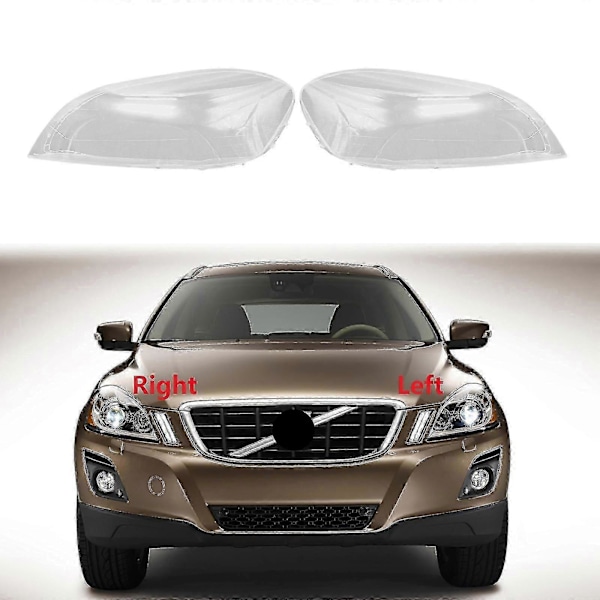 För XC60 2009 2010 2011 2012 2013 Vänster Strålkastarskal Lampskärm Transparent Linsskydd Strålkastarskydd