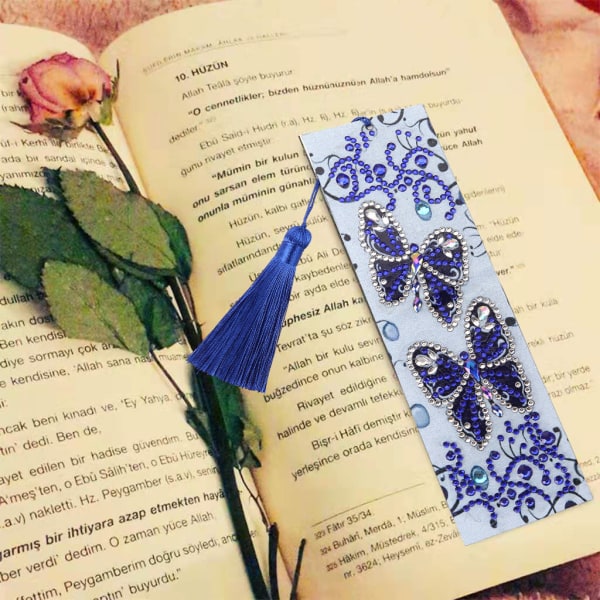 2 STK 5D Diamond Painting Bookmark, DIY Leather Beads Bookmarks wi