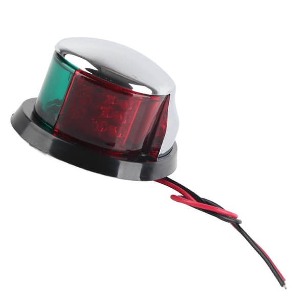 Båt Navigasjonslys Røde Grønne Lys 8W LED 12V Rustfritt Stål Skall Dråpeform Seilingssignal Lampe
