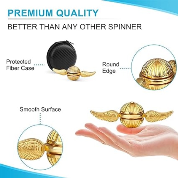 Gyllen Håndspinner Fidget Spinner Håndleketøy Spesial Høy Ytelse