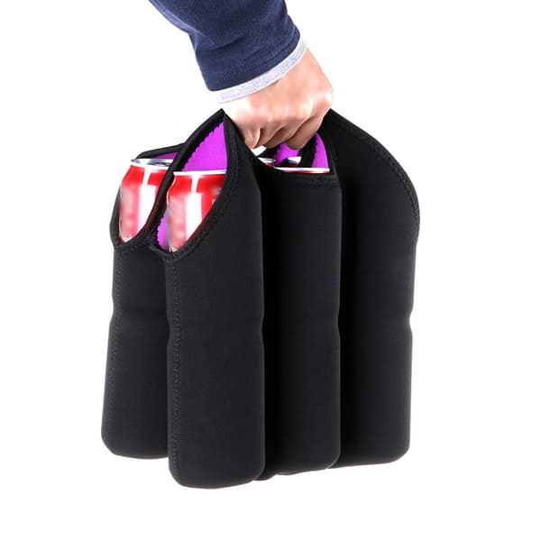 Violetti olutkylmälaukku, olutpulloteline