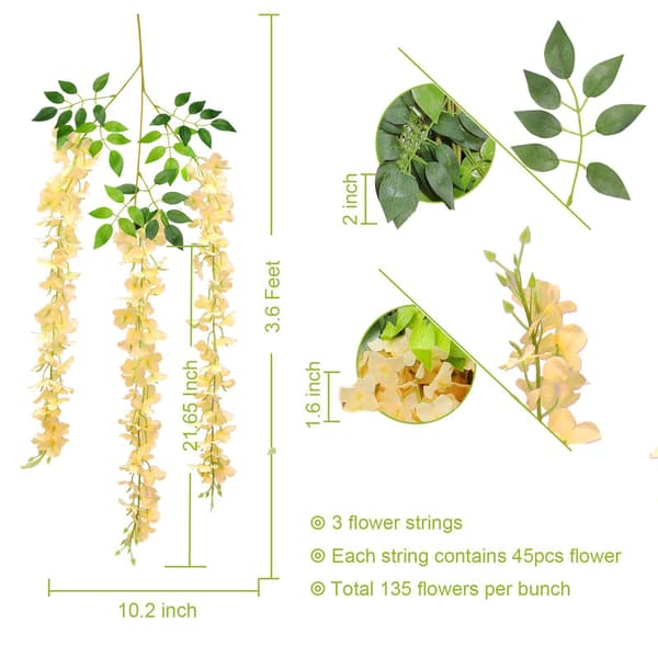 Violte 12 kpl Teko-Wisteria Rattan Teko-Wisteria Ripustus
