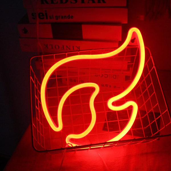 Liekki Neon-kyltit Seinälle Asennettavaksi Punainen Neon LED-valo Sytyttää