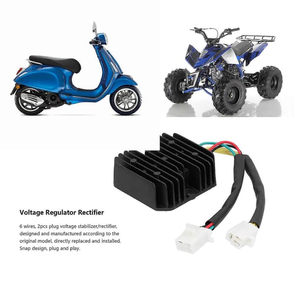Spenning Regulator Likretter 6 Ledninger Erstatning for 250cc Scooter Moped Quad ATV