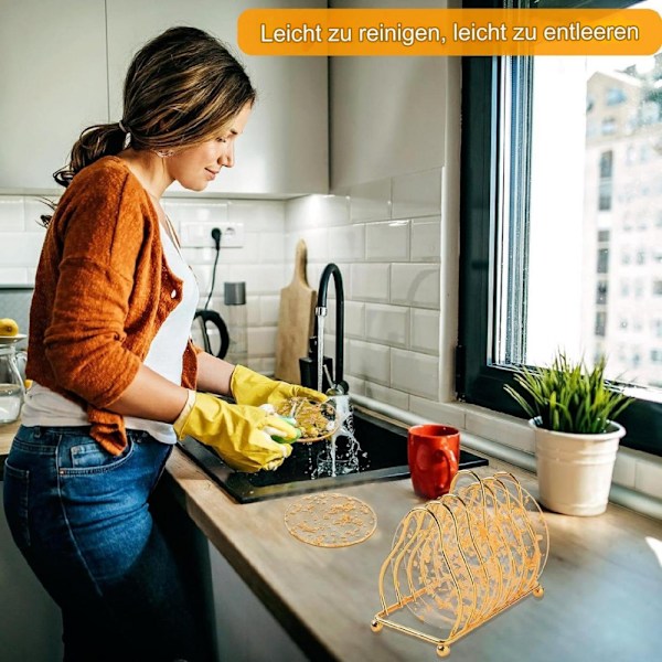 Akryl jule coasters sæt med 6 guld med drikkeholder