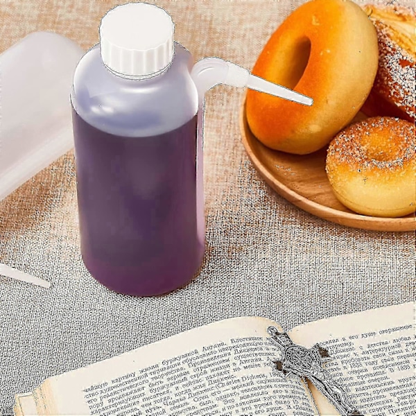 5 Stykker Nattverdsbeger Fyller Plastikk Dryppfri Klemme Flaske Juice Dispenser Med Side Sugerør