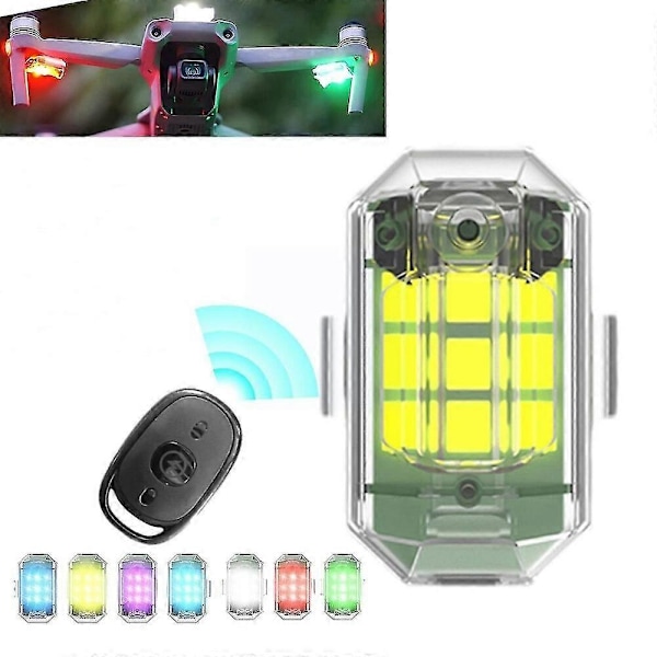 KFPLAN M3 Universal Natflyvning LED Blinklys Trådløs Kontrol Genopladelig Advarselslampe
