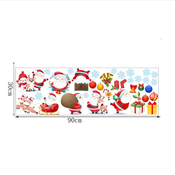 Jul Fönster Väggdekaler Jultomte Renar Väggdekaler Jultåg