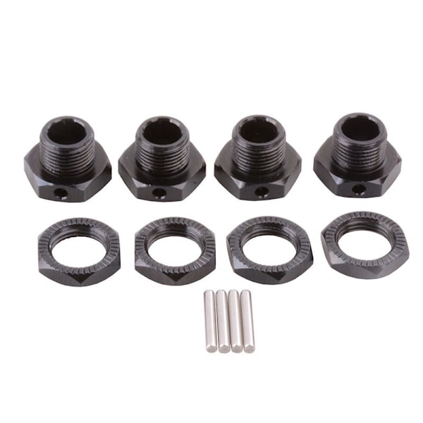 ##/Svart 4-pack Infinity 1:8 Aluminiumlegering bond 94762 94081 17MM RC Bil Hjulnav Adaptrar##/
