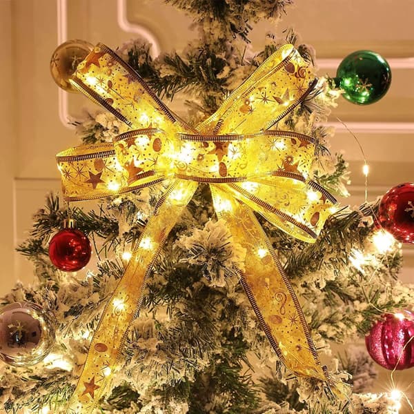 ##/Glimmande Bandljus - Guld, 2M 20LED Bandljus, Jul##/