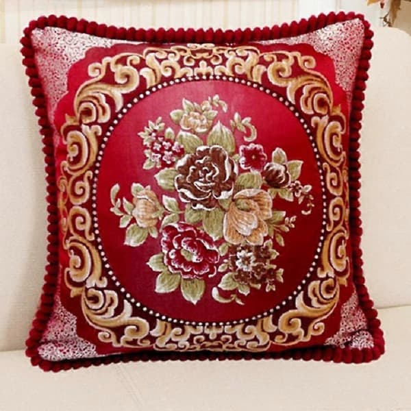 Putetrekk Broderimønster Bilinteriør Ornamenter Silke Sateng Sofa Putevar for Stue 4