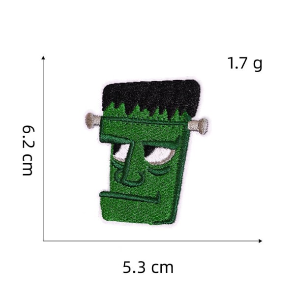 12 Stykker Halloween Broderi Stryke-på-lapp, Selvklebende Broderi
