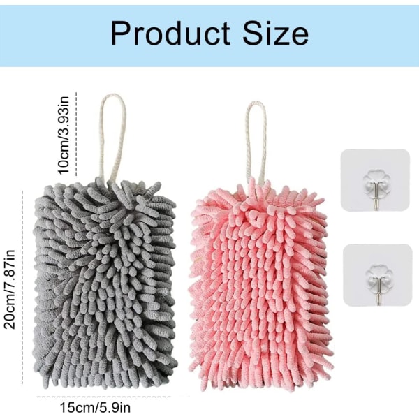 Rosa Håndkle til Henging, Myk og Fluffig Mikrofiber Håndkle Super
