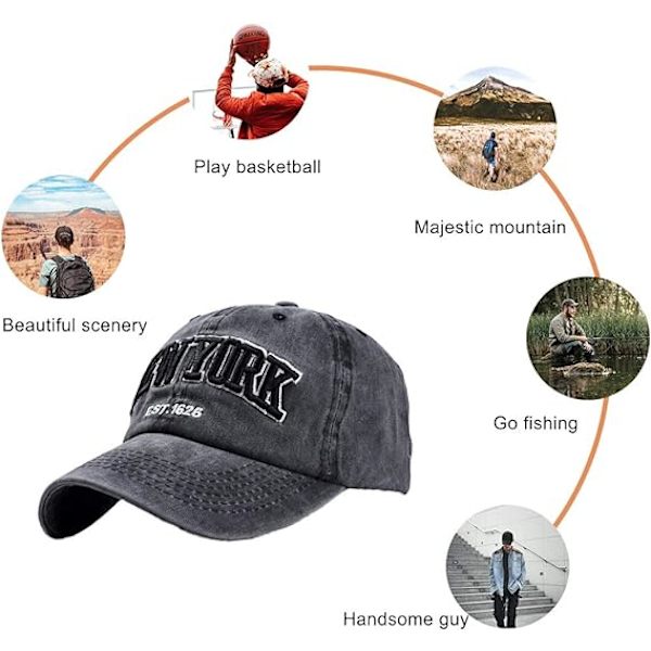 Unisex Justerbar Baseball Caps Visor Caps Anti-UV Solbeskyttelse