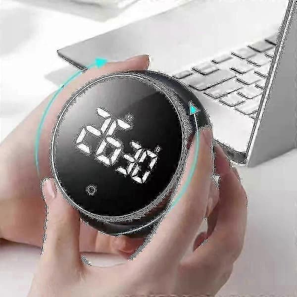 Digital Timer Roterende Køkken Timer Med Magnetisk Base 100 Minutters Timer. Klar LED-skærm Lydprompt Egnet Til Køkkenstudie Og Sport.bl