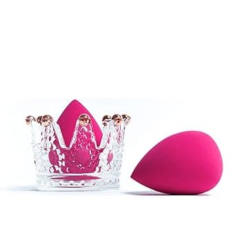 (2 stk) Sminkeeggholder i glass Oppbevaringssvamp sminkeegg r