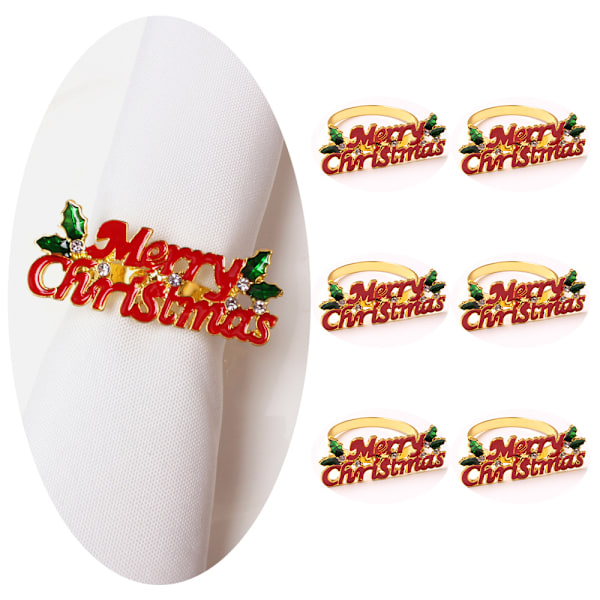 ##/6 stycken julservettringar - God Jul, unika servettringar ##/