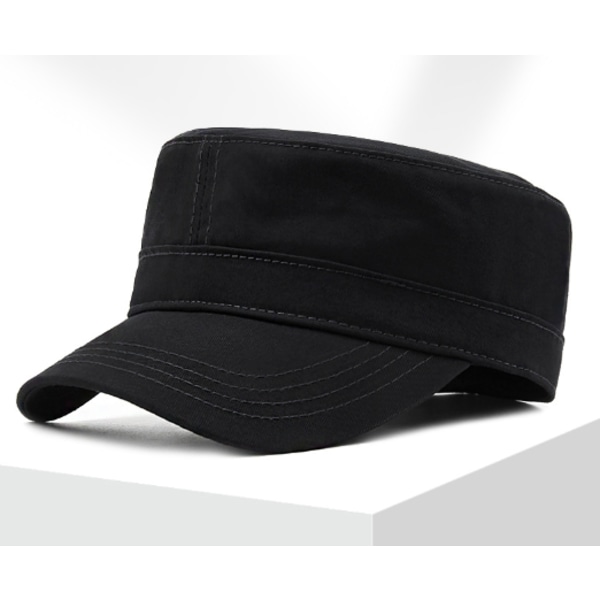 (M 58-60) Robust Bomuld Canvas Militær Stil Kasket, Justerbar, Uni