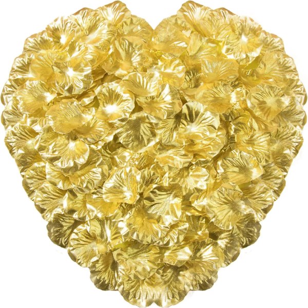 2000 Konstgjorda Rosblad - Guld, för Alla hjärtans dag Bröllop