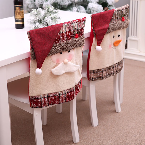 ##/Sett med 2 Plaid Snøflak Stolksedekker, 51x48cm, Kreativ Dekorati##/