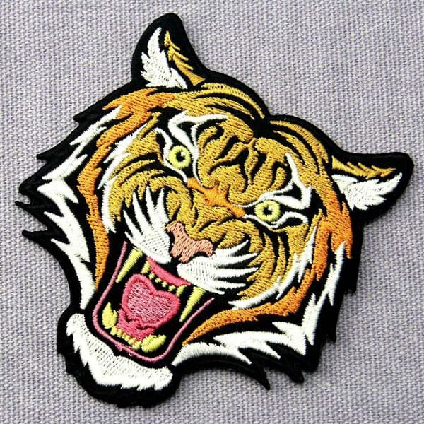 Bengal Tiger Stripe Broderte Lapp Jern på Se