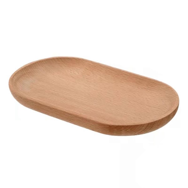 Matningsfat Oval Form Stapelbar Trä Dessert Sushi Serveringsfat Köksartiklar B