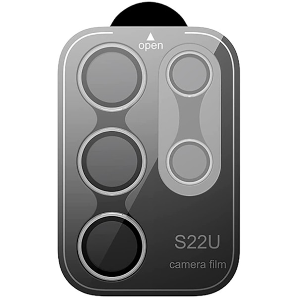 /#/Silver objektivlock för Samsung S22 Ultra Clear Camera (Singel)/#/