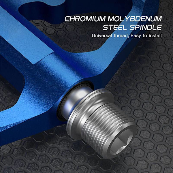 (Sort) Aluminium cykelpedaler med reflekser, a-legering