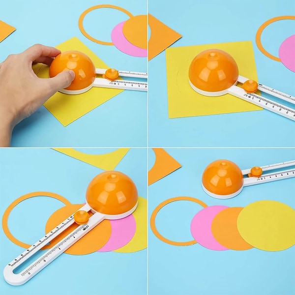 ##/Sirkel Papirkutter (Oransje) Papirsirkel Kutte Maskin Rotasjon##/