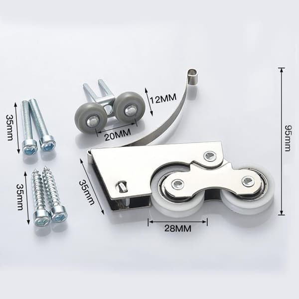 (2 par) Lydløse Dobbelt Rulletræk i Rustfrit Stål/Titanium Legering