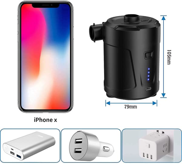 Oppustelig Madras Luftpumpe, Elektrisk Luftpumpe, Oppustelig
