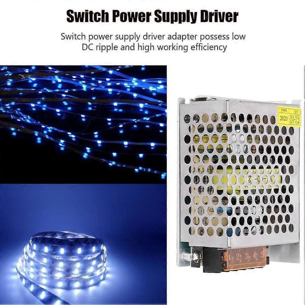 Switch Strømforsyningsdriver Adapter DC12V Aluminium Legering LED Skjerm Lys Bar 3D Printer (S6012S12v 5a 60WAC100240V)