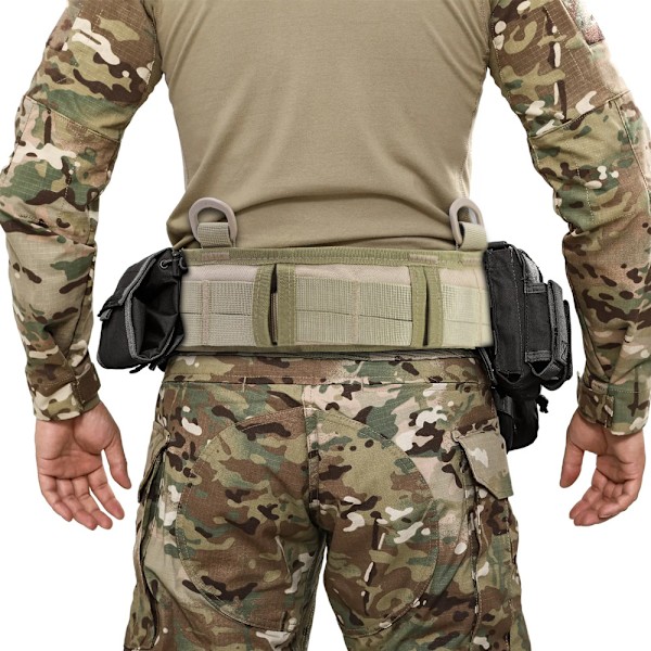 ##/Taktisk Kampbelte Sett Slank Airsoft Belte Metallspenne Skyting Jakt##/