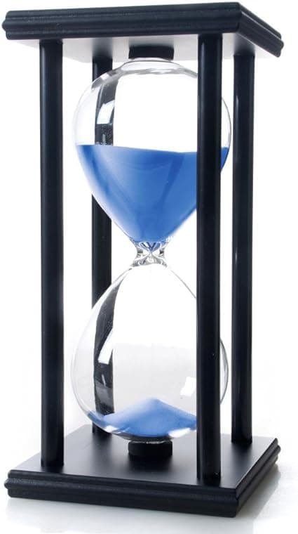 60 Minutters Sandklokke, Tre Sandtimer, Blå