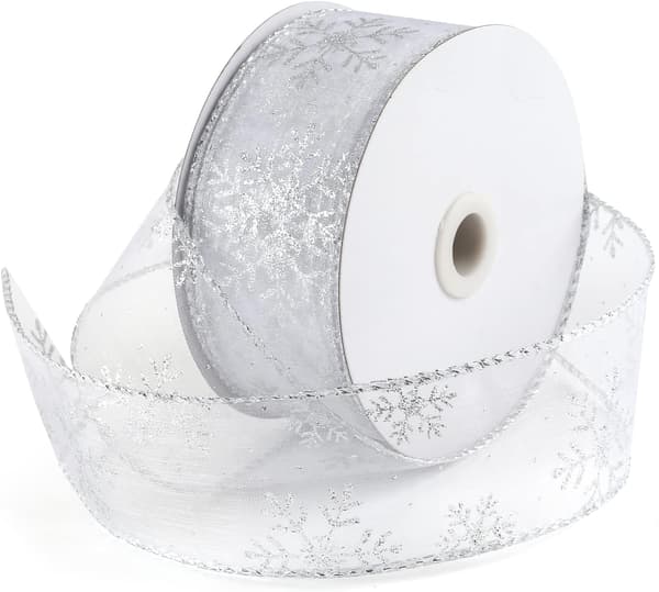 6,3 cm Julband, 10 m Julgransband, Organza R