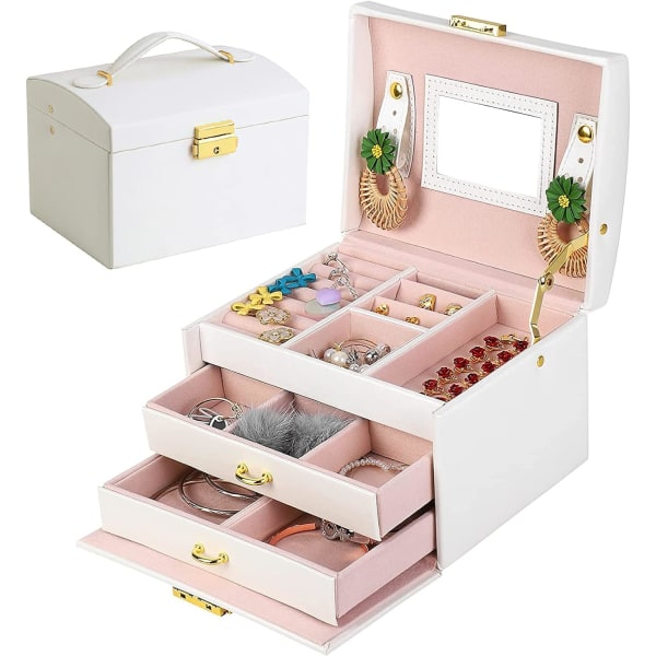 Jewelry Box, Jewelry Storage Women's Jewelry Box, PU Leather Jewe