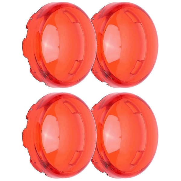 4 stk. 6 cm/2,36 tommer Motorcykel Blinklys Glas Dæksel ABS Universal Motorcykel Tilbehør Rød
