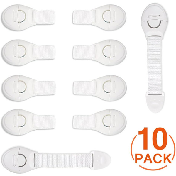 10-pack barnsäkerhetsdörrar för barn, mjuka säkerhetsremsor för barn