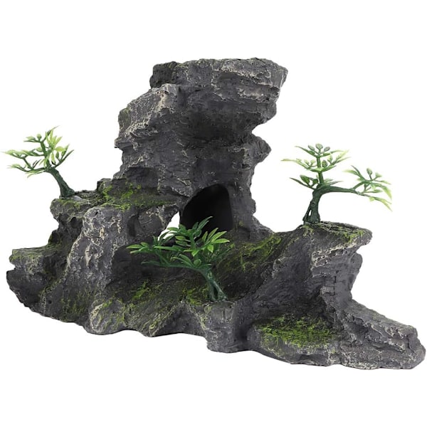 Akvarium Ornament, Simulert Harpiksbergform Hule Fiskekum