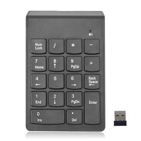 2.4g langaton numeronäppäimistö 18 näppäimen pieni näppäimistö USB mekaaninen kelluva tuntuma
